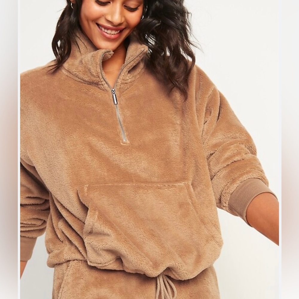 Ladies quarter zip Sherpa jacket